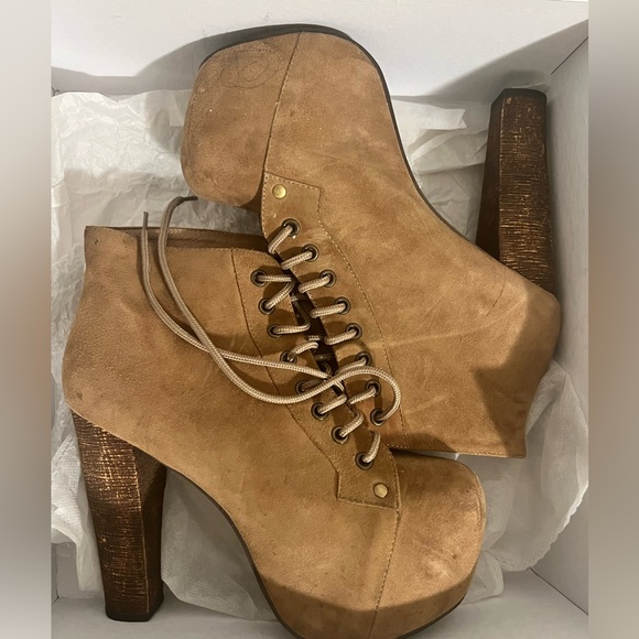 Jeffrey Campbell Taupe Suede Litas - Picture 7 of 8